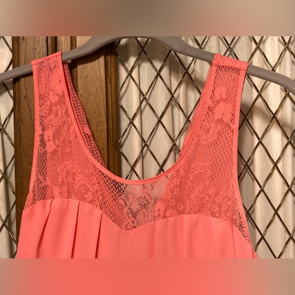 NWOT Express sexy lace back coral dress 4 - Picture 6 of 11